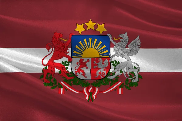 Flagge von Lettland — Stockfoto