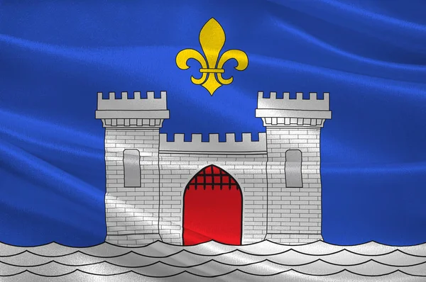 Bandera de Blaye en Gironda de Nouvelle-Aquitania es el anuncio más grande — Foto de Stock