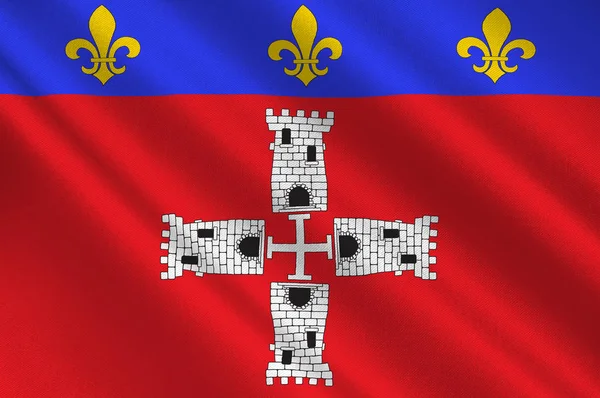 Bandera de Marmande en Lot-et-Garonne de Nouvelle-Aquitania es el —  Fotos de Stock