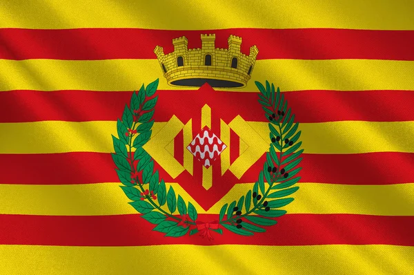 Gironas flagga är en provins i Spanien. — Stockfoto