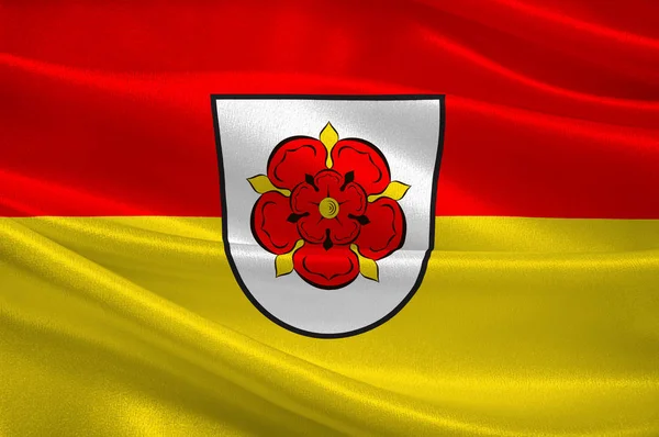 Lippe zászlaja a németországi Észak-Rajna-Vesztfáliában — Stock Fotó