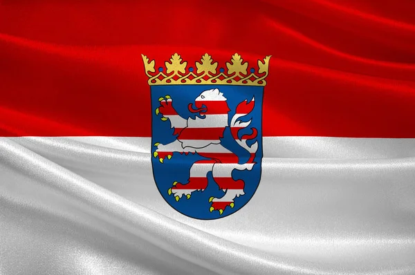 Bandeira de Hesse na Alemanha — Fotografia de Stock