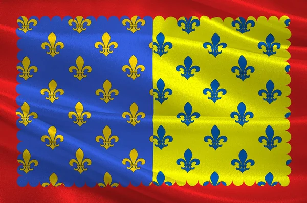 Flag of Saint-Flour in Cantal of Auvergne-Rhone-Alpes region in — Stock Photo, Image