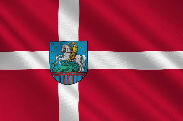 Flag of Holstebro in Central Jutland Region of Denmark — Stock Photo, Image