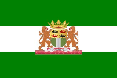 Flag of Rotterdam of Netherlands clipart