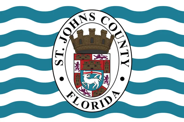 Bandera del Condado de St. Johns en Florida, Estados Unidos — Vector de stock