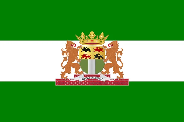 Vlag van Rotterdam van Nederland — Stockvector