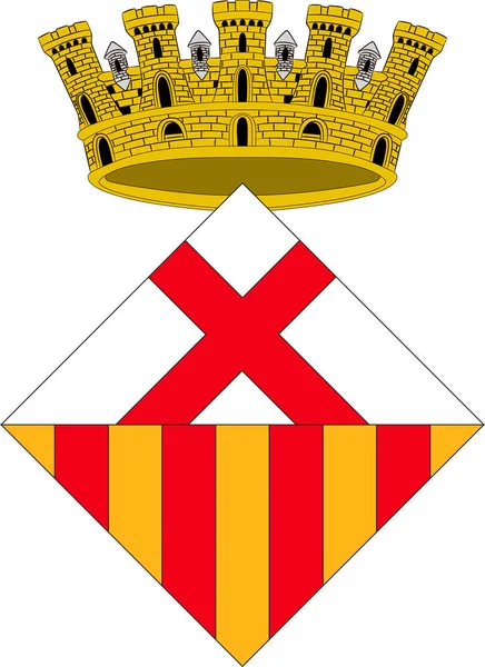 Escudo de L 'Hospitalet de Llobregat de Barcelona en Catalo — Archivo Imágenes Vectoriales