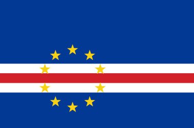 cabo verde Cumhuriyeti bayrağı 
