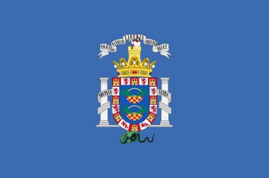 Flag of Melilla is an Spanish autonomous city clipart