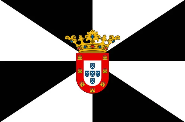 Bandeira de Ceuta é uma cidade autónoma espanhola — Fotografia de Stock
