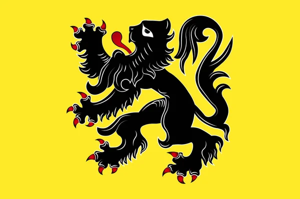 Flamländska regionens flagga i Belgien — Stockfoto