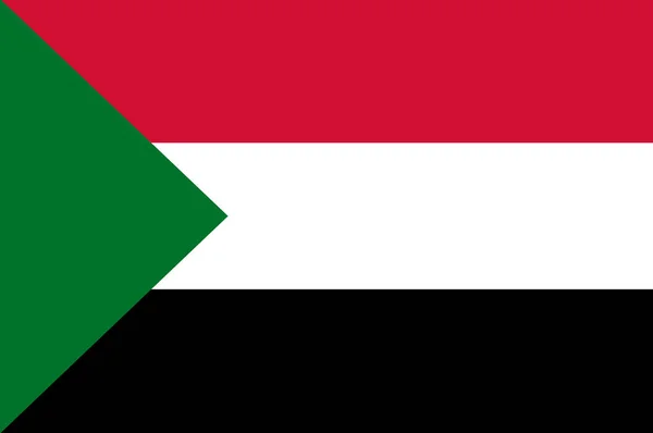 Flagge der Republik Sudan — Stockfoto