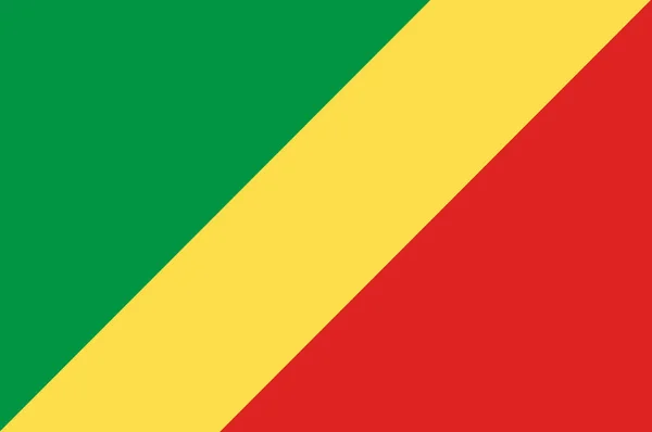 Flag of Republic of the Congo — Stock Photo, Image