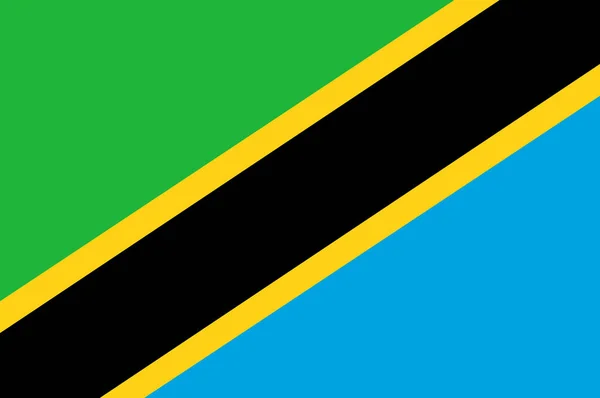 Republiken Tanzanias flagga — Stockfoto