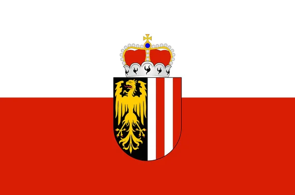Vlag van Opper-Oostenrijk in Oostenrijk — Stockfoto
