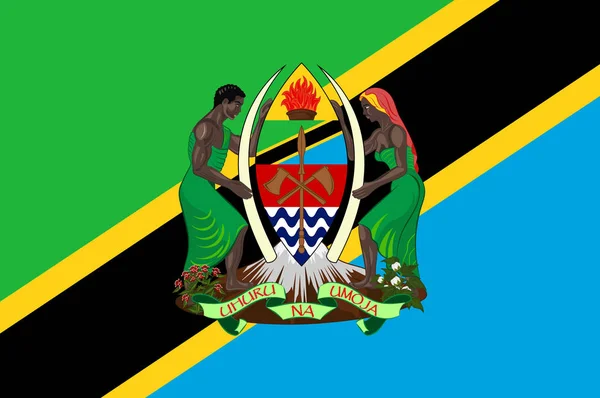 Vlag van Tanzania — Stockfoto