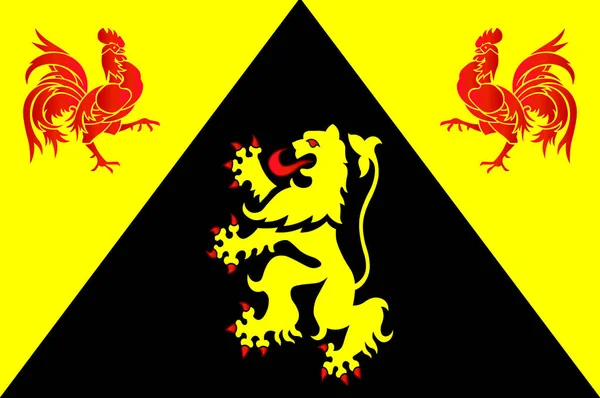 Прапор Валлонської Брабанту в Бельгії — стокове фото