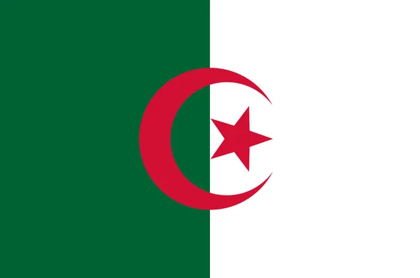 Flagge der demokratischen Volksrepublik Algerien — Stockfoto