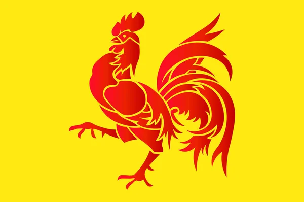 Flag of Wallonia in Belgium — Stock Photo, Image