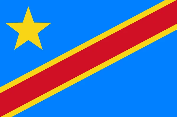 A Kongói Demokratikus Köztársaság lobogója — Stock Fotó