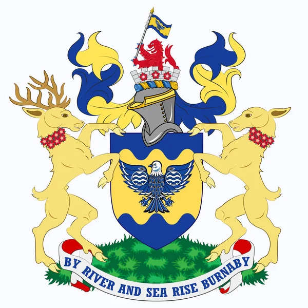Wappen von Burnaby in Kanada — Stockvektor