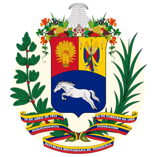ベネズエラボリバリアン共和国の国章 — ストックベクタ