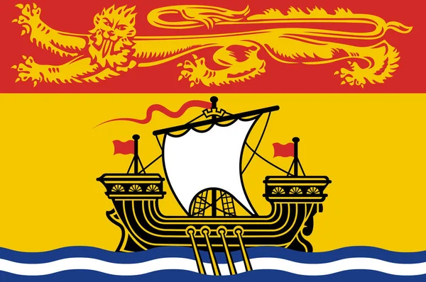 Flag of New Brunswick in Canada — Stock Photo, Image