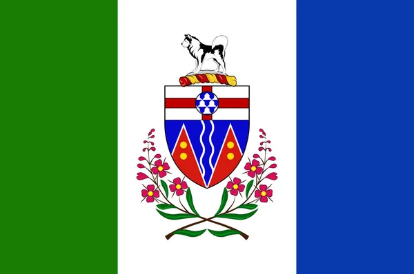 Bandeira de Yukon no Canadá — Fotografia de Stock