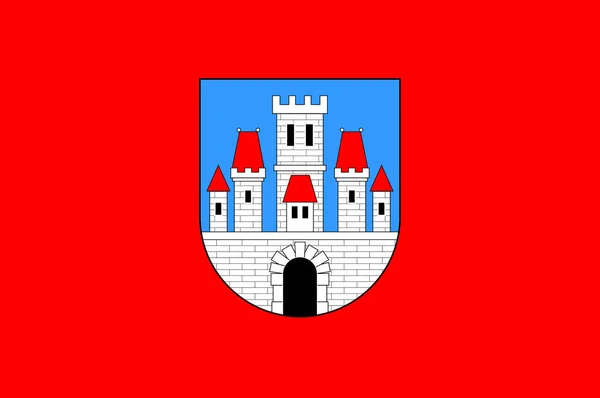 Flag of Krapina in Krapina-Zagorje County of Croatia — Stock Photo, Image