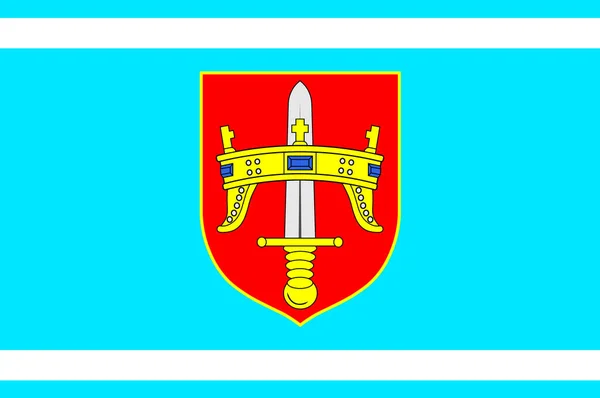 Sibeniks flagga-Knin län i Kroatien — Stockfoto