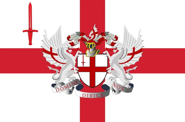 Flaga Londynu w Anglii — Zdjęcie stockowe