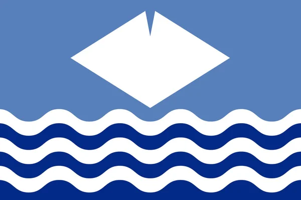 Прапор острова Wight в Англії — стокове фото