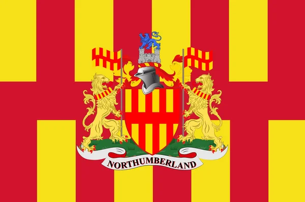 Σημαία του Νορθάμπερλαντ στην Αγγλία — Φωτογραφία Αρχείου