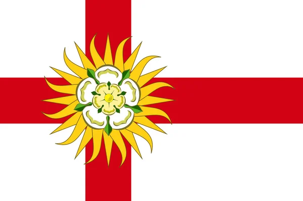 Västs flagga ridning i England — Stockfoto