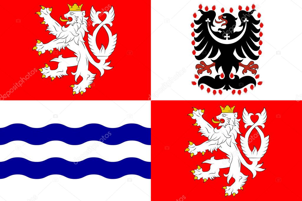 Flag of Central Bohemian Region in Czech Republic