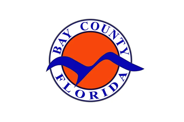 Bandera del Condado de Bay en Florida, Estados Unidos — Vector de stock