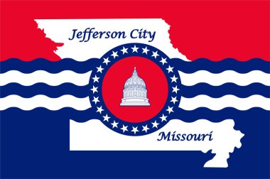 ABD'nin Missouri eyaletinde Jefferson Şehri Bayrağı