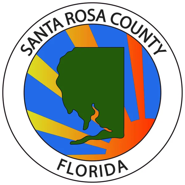 Santa Rosas vapensköld i Florida, USA — Stock vektor