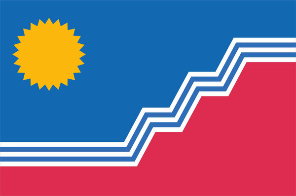 Flag of Sioux Falls in South Dakota State of USA