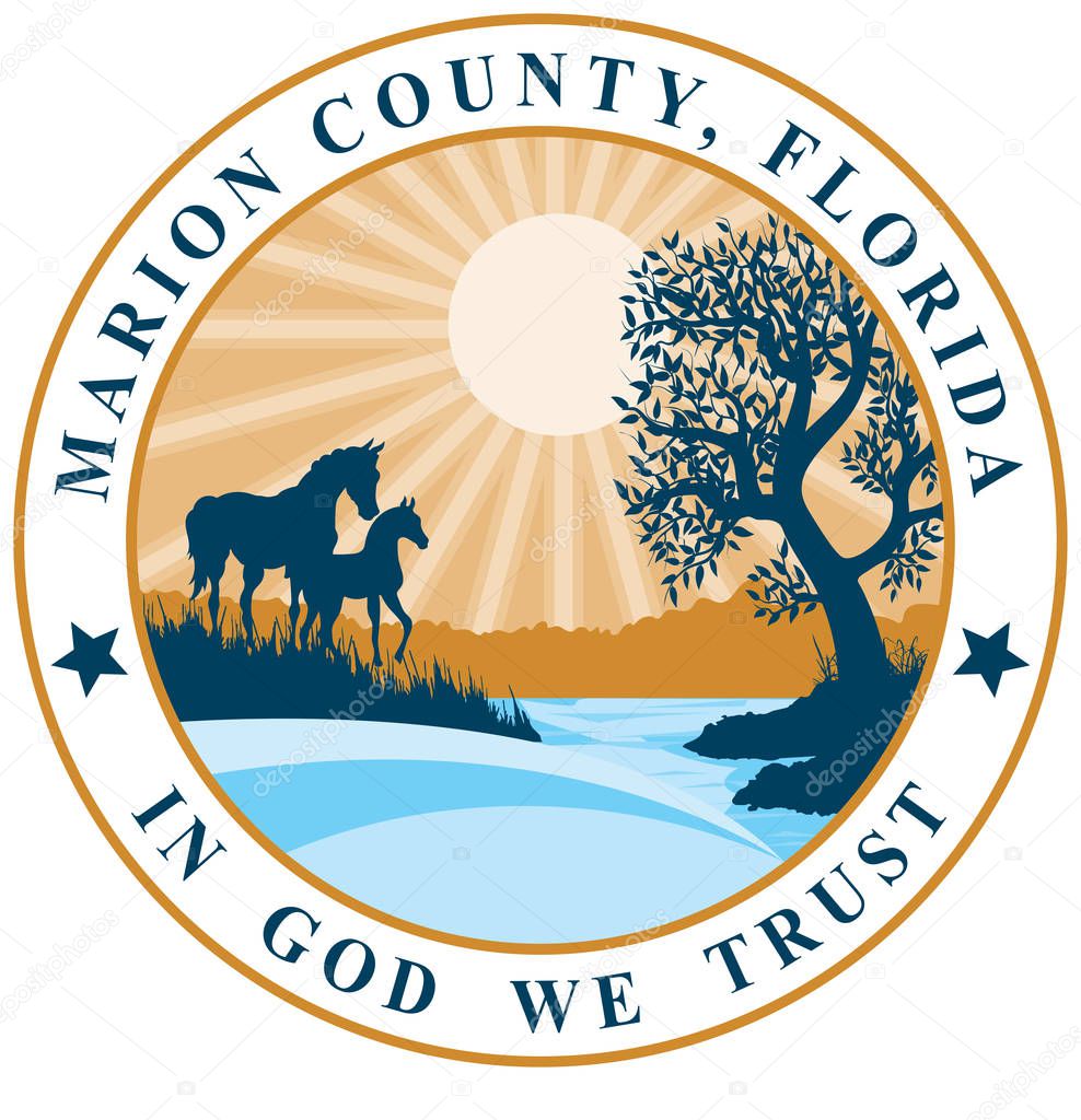 Coat of arms of Marion County in Florida of USA
