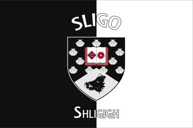 County Sligo, İrlanda 'da bir şehirdir. Vektör illüstrasyonu