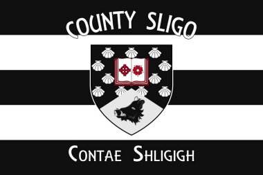 County Sligo, İrlanda 'da bir şehirdir. Vektör illüstrasyonu