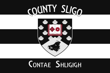 Flag of County Sligo is a county in Ireland. Vector illustration clipart