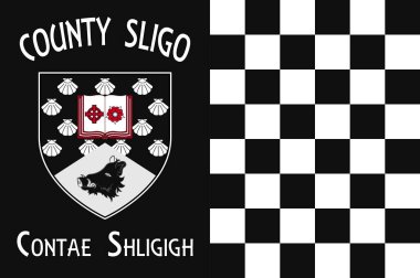 County Sligo, İrlanda 'da bir şehirdir. Vektör illüstrasyonu