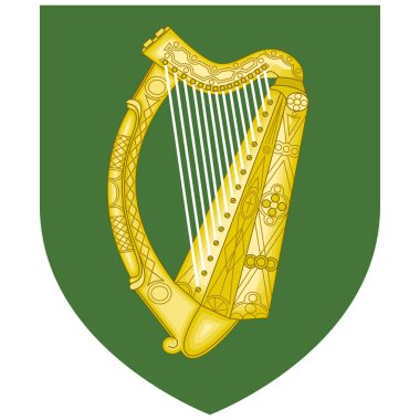 Leinster, İrlanda 'nın doğusunda yer alan bir eyalettir. Vektör illüstrasyonu