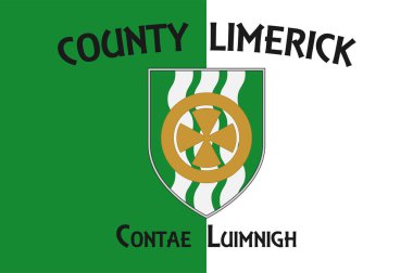 County Limerick, İrlanda 'da bir şehirdir. Vektör illüstrasyonu