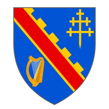 Coat of arms of County Armagh is one of the traditional counties of Ireland and one of six counties that form Northern Ireland. Vector illustration clipart