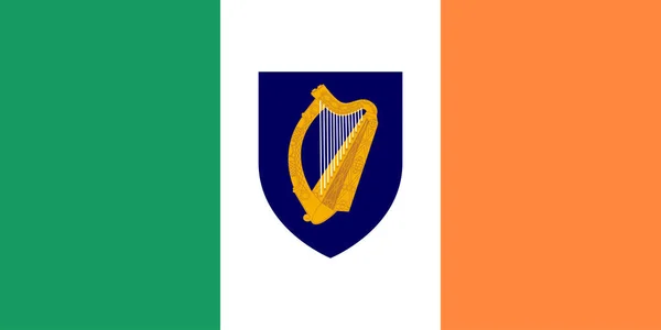 Die Flagge Der Republik Irland Ist Ein Land Nordwesten Europas — Stockvektor