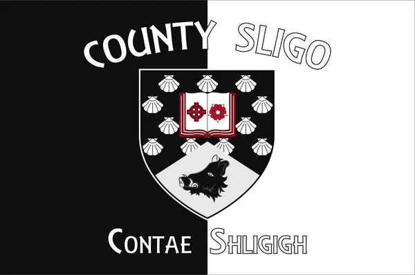 플래그 슬라이고 Flag County Sligo 아일랜드의 주이다 일러스트 — 스톡 벡터